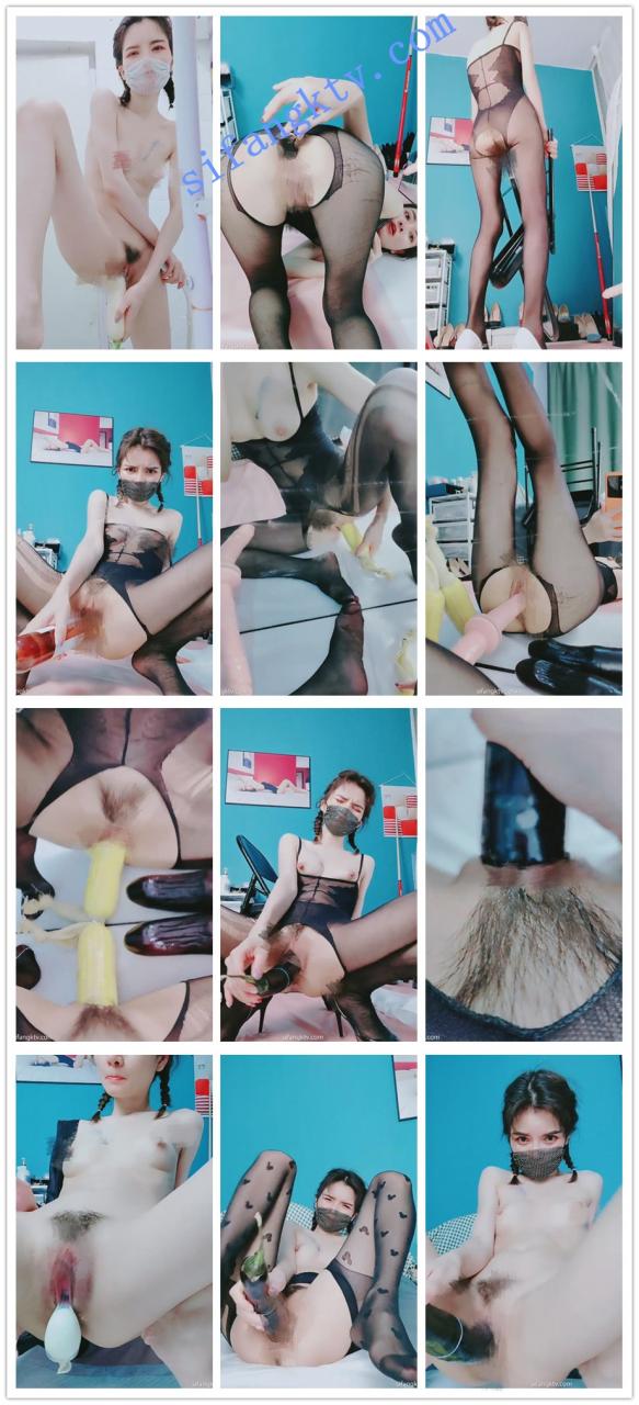 ▲▲ 混血12.8 10 颜值美女骚B开超市茄子玉米萝卜瓶等插逼 图 02