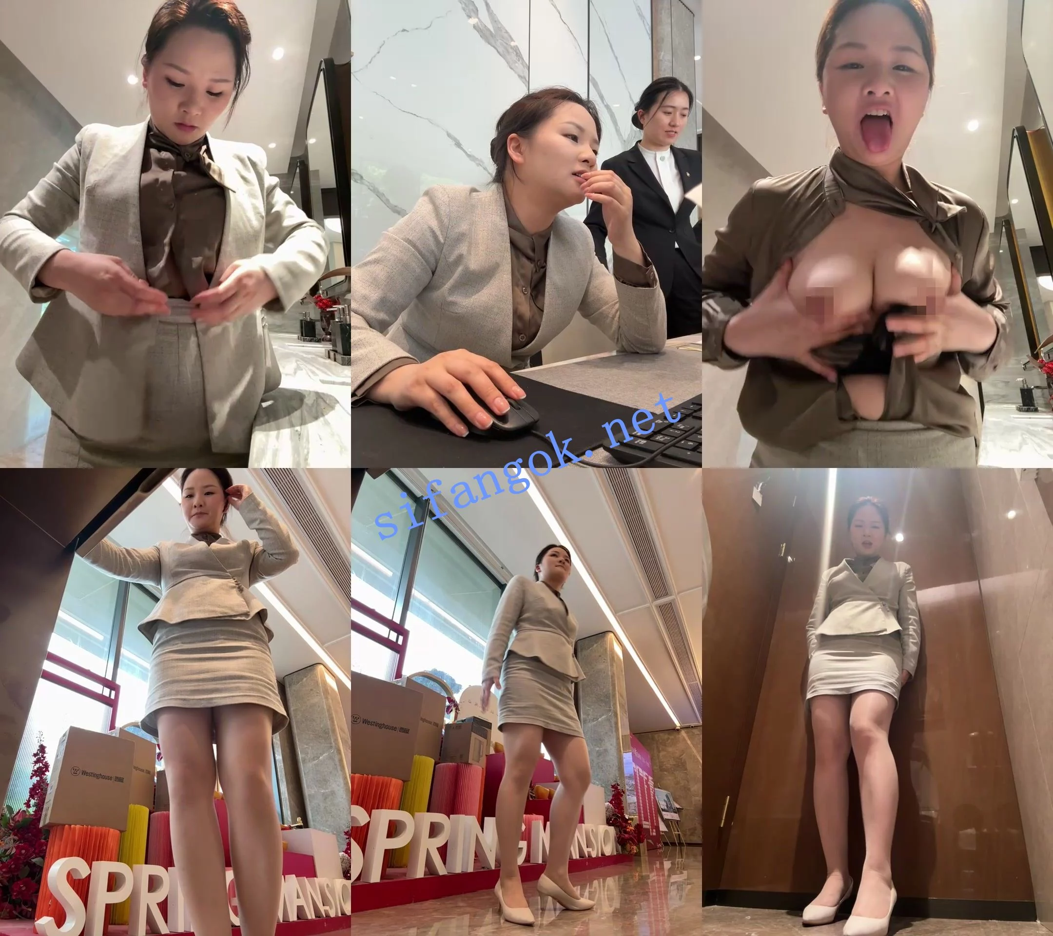 ☑️核弹！售楼部物业~20小时~【咩77】制服~丝袜~各种道具！
