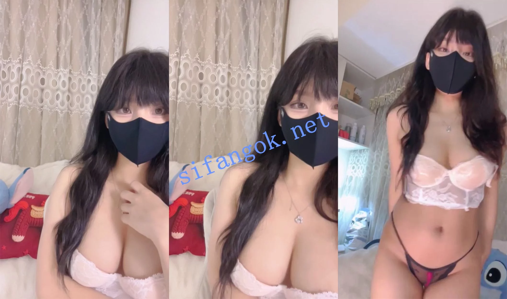 √新秀!口罩女神~ 小如ovo 名器一线天粉穴 抠屄高潮喷水 图 01