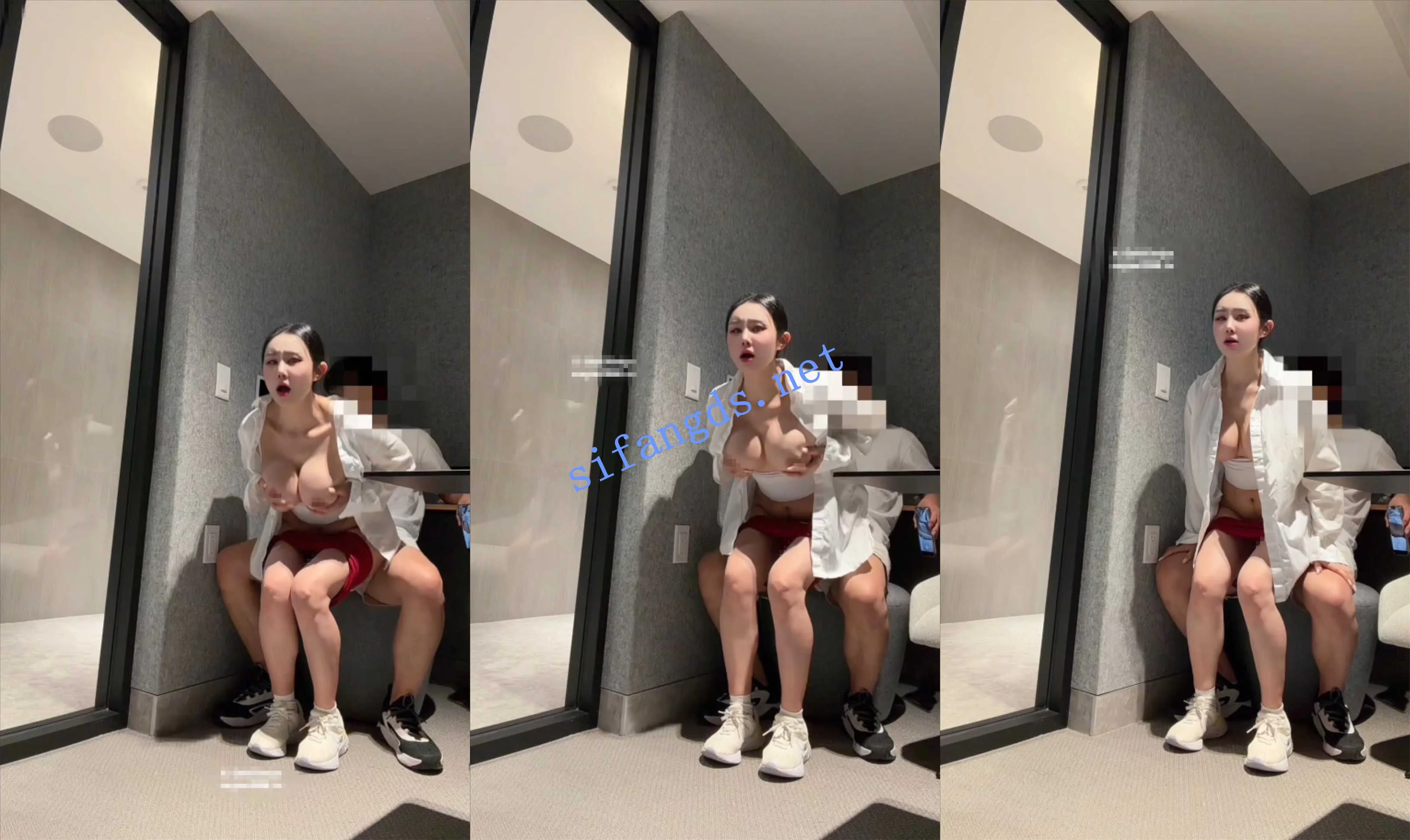 汐梦瑶 《玻璃临时休息房》做爱被偷看立马吓得提裤子 图 02