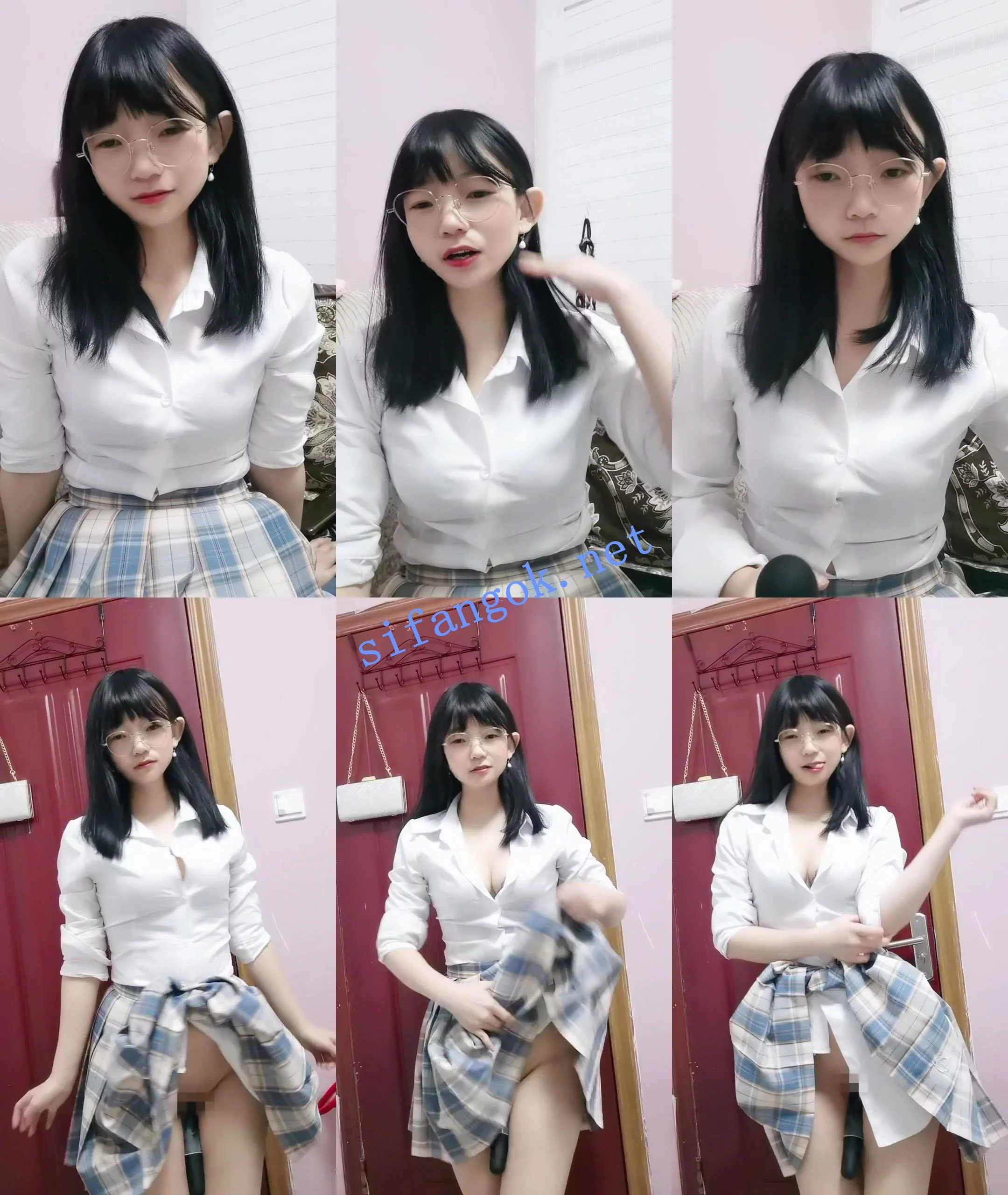 ☑️眼镜大学生!字母圈玩家~ SM小师妹 奶子拔罐~扇脸~! 图 01